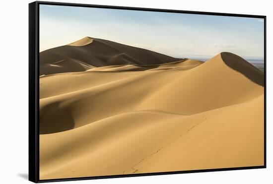 Khongor sand dunes in Gobi Gurvan Saikhan National Park, Sevrei district, South Gobi province, Mong-Francesco Vaninetti-Framed Stretched Canvas