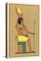 Khonsu is Worshipped Under Many Names: Here He is Depicted as Nefer-Hetep Holding an Ankh-E.a. Wallis Budge-Stretched Canvas