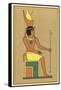 Khonsu is Worshipped Under Many Names: Here He is Depicted as Nefer-Hetep Holding an Ankh-E.a. Wallis Budge-Framed Stretched Canvas