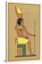 Khonsu is Worshipped Under Many Names: Here He is Depicted as Nefer-Hetep Holding an Ankh-E.a. Wallis Budge-Stretched Canvas