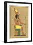 Khonsu is Worshipped Under Many Names: Here He is Depicted as Nefer-Hetep Holding an Ankh-E.a. Wallis Budge-Framed Art Print