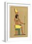 Khonsu is Worshipped Under Many Names: Here He is Depicted as Nefer-Hetep Holding an Ankh-E.a. Wallis Budge-Framed Art Print