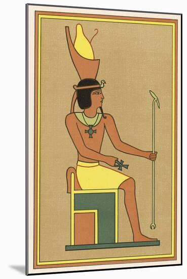 Khonsu is Worshipped Under Many Names: Here He is Depicted as Nefer-Hetep Holding an Ankh-E.a. Wallis Budge-Mounted Art Print