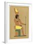 Khonsu is Worshipped Under Many Names: Here He is Depicted as Nefer-Hetep Holding an Ankh-E.a. Wallis Budge-Framed Art Print