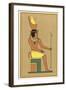 Khonsu is Worshipped Under Many Names: Here He is Depicted as Nefer-Hetep Holding an Ankh-E.a. Wallis Budge-Framed Art Print