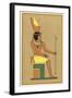 Khonsu is Worshipped Under Many Names: Here He is Depicted as Nefer-Hetep Holding an Ankh-E.a. Wallis Budge-Framed Art Print