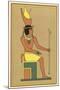 Khonsu is Worshipped Under Many Names: Here He is Depicted as Nefer-Hetep Holding an Ankh-E.a. Wallis Budge-Mounted Art Print