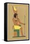 Khonsu is Worshipped Under Many Names: Here He is Depicted as Nefer-Hetep Holding an Ankh-E.a. Wallis Budge-Framed Stretched Canvas