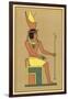 Khonsu is Worshipped Under Many Names: Here He is Depicted as Nefer-Hetep Holding an Ankh-E.a. Wallis Budge-Framed Art Print