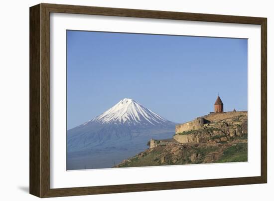 Khor Virap Monastery, 17th Century, Near Artashat, with Mount Ararat in Background, Armenia-null-Framed Photographic Print