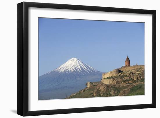 Khor Virap Monastery, 17th Century, Near Artashat, with Mount Ararat in Background, Armenia-null-Framed Photographic Print