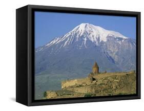 Khorvirap (Khor Virap) Monastery and Mount Ararat, Armenia, Central Asia, Asia-Bruno Morandi-Framed Stretched Canvas