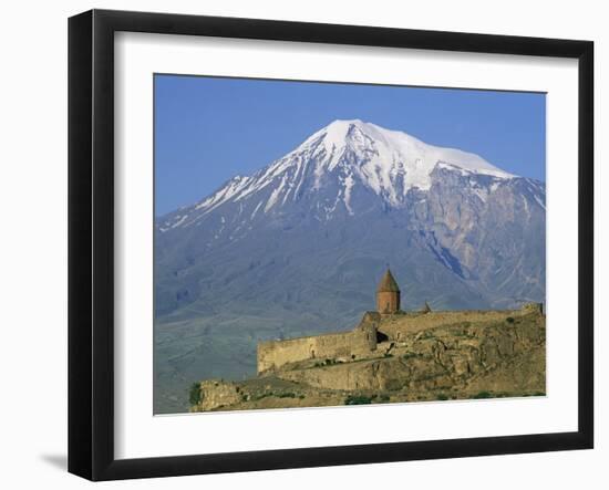 Khorvirap (Khor Virap) Monastery and Mount Ararat, Armenia, Central Asia, Asia-Bruno Morandi-Framed Photographic Print