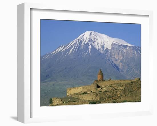 Khorvirap (Khor Virap) Monastery and Mount Ararat, Armenia, Central Asia, Asia-Bruno Morandi-Framed Photographic Print