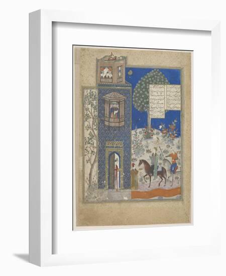 Khosrow and Shirin, Early 15th C-null-Framed Giclee Print