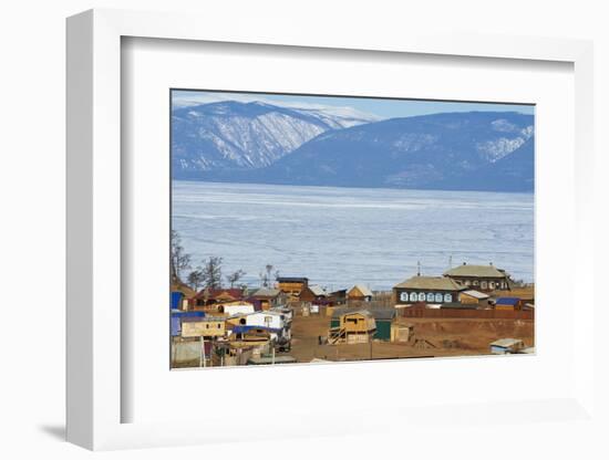 Khoujir, Maloe More (Little Sea), Frozen Lake During Winter, Olkhon Island, Lake Baikal-Bruno Morandi-Framed Photographic Print