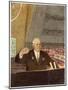 Khrushchev Speaking-null-Mounted Art Print