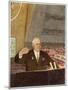 Khrushchev Speaking-null-Mounted Art Print