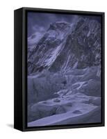 Khumbu Ice Fall and Everest Landscape, Nepal-Michael Brown-Framed Stretched Canvas