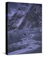 Khumbu Ice Fall and Everest Landscape, Nepal-Michael Brown-Stretched Canvas