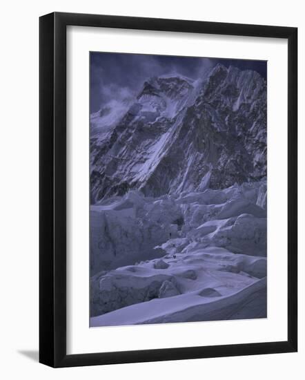 Khumbu Ice Fall and Everest Landscape, Nepal-Michael Brown-Framed Photographic Print