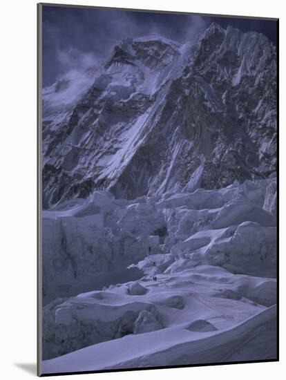 Khumbu Ice Fall and Everest Landscape, Nepal-Michael Brown-Mounted Photographic Print