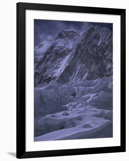 Khumbu Ice Fall and Everest Landscape, Nepal-Michael Brown-Framed Photographic Print