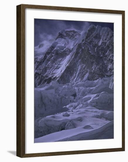 Khumbu Ice Fall and Everest Landscape, Nepal-Michael Brown-Framed Photographic Print