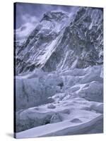 Khumbu Ice Fall, Everest, Nepal-Michael Brown-Stretched Canvas