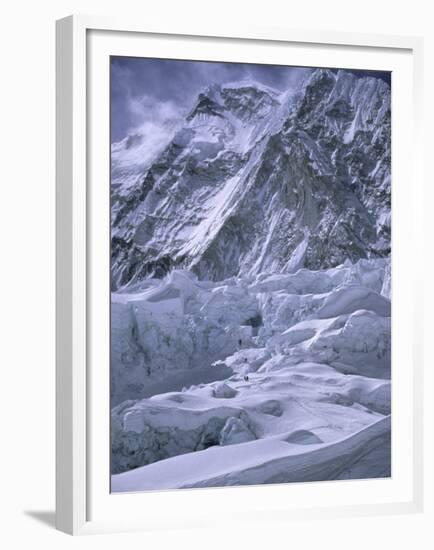 Khumbu Ice Fall, Everest, Nepal-Michael Brown-Framed Premium Photographic Print