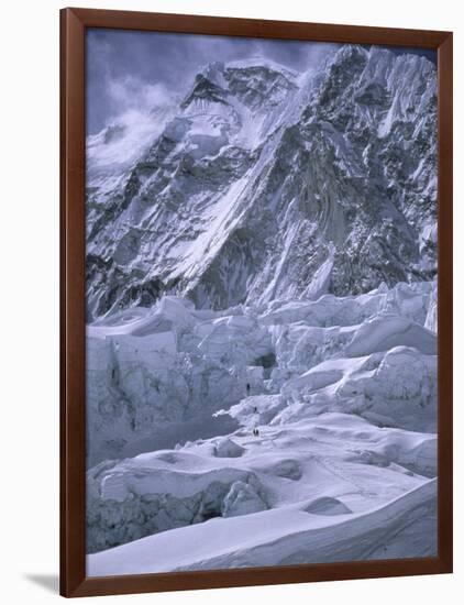 Khumbu Ice Fall, Everest, Nepal-Michael Brown-Framed Premium Photographic Print