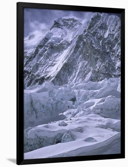 Khumbu Ice Fall, Everest, Nepal-Michael Brown-Framed Premium Photographic Print