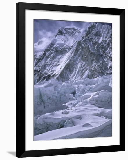 Khumbu Ice Fall, Everest, Nepal-Michael Brown-Framed Photographic Print