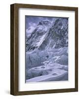 Khumbu Ice Fall, Everest, Nepal-Michael Brown-Framed Photographic Print