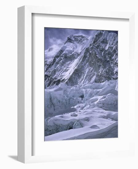 Khumbu Ice Fall, Everest, Nepal-Michael Brown-Framed Photographic Print