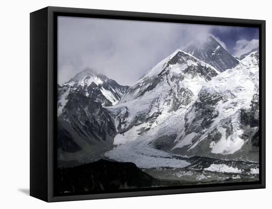 Khumbu Ice Fall, Everest Southside-Michael Brown-Framed Stretched Canvas