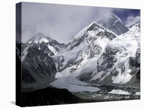 Khumbu Ice Fall, Everest Southside-Michael Brown-Stretched Canvas