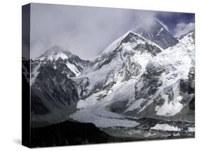 Khumbu Ice Fall, Everest Southside-Michael Brown-Stretched Canvas