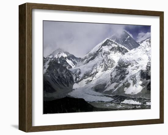 Khumbu Ice Fall, Everest Southside-Michael Brown-Framed Photographic Print