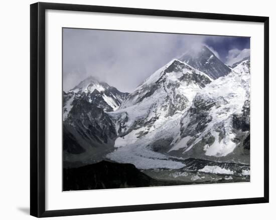 Khumbu Ice Fall, Everest Southside-Michael Brown-Framed Photographic Print