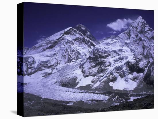 Khumbu Ice Fall Landscape at Everest, Nepal-Michael Brown-Stretched Canvas