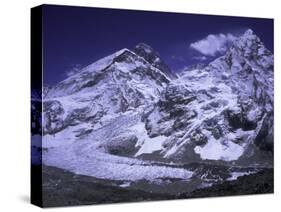 Khumbu Ice Fall Landscape at Everest, Nepal-Michael Brown-Stretched Canvas