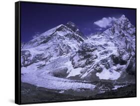 Khumbu Ice Fall Landscape at Everest, Nepal-Michael Brown-Framed Stretched Canvas