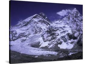 Khumbu Ice Fall Landscape at Everest, Nepal-Michael Brown-Stretched Canvas