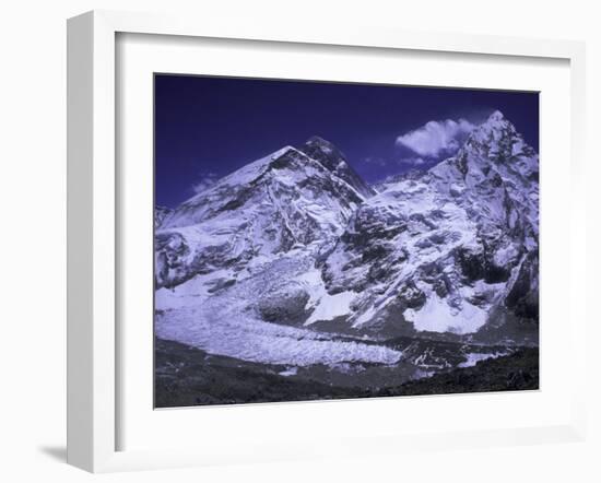 Khumbu Ice Fall Landscape at Everest, Nepal-Michael Brown-Framed Premium Photographic Print