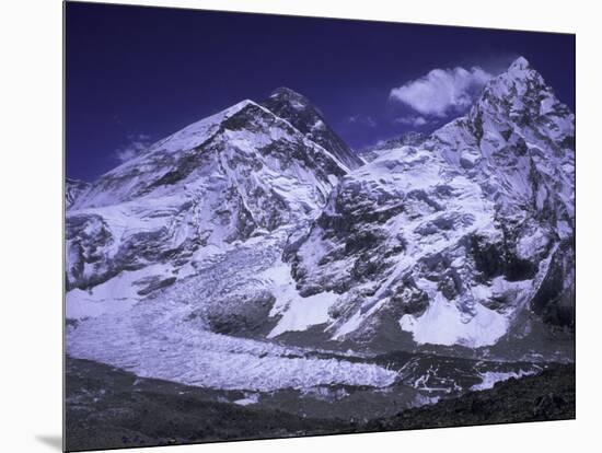 Khumbu Ice Fall Landscape at Everest, Nepal-Michael Brown-Mounted Premium Photographic Print