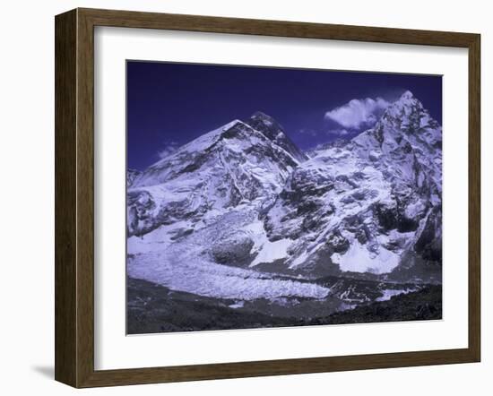 Khumbu Ice Fall Landscape at Everest, Nepal-Michael Brown-Framed Photographic Print