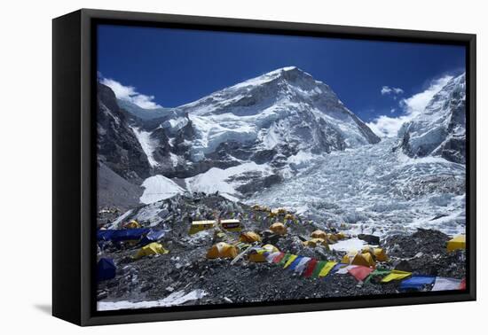 Khumbu Icefall from Everest Base Camp-Peter Barritt-Framed Stretched Canvas