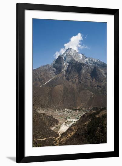 Khumjung village in the Khumbu (Everest) Region, Nepal, Himalayas, Asia-Alex Treadway-Framed Photographic Print