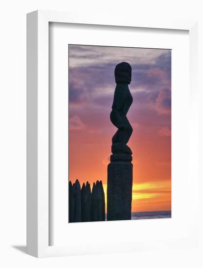 Ki'i Akua at City of Refuge National Historic Park-Jon Hicks-Framed Photographic Print